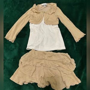 Amy Byer girls skirt outfit, skirt size:4, top size:6